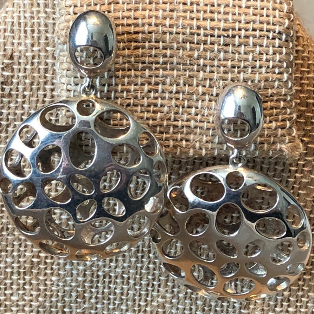 .950 silver statement ring and earrings jewelry set - Picture 3 of 16